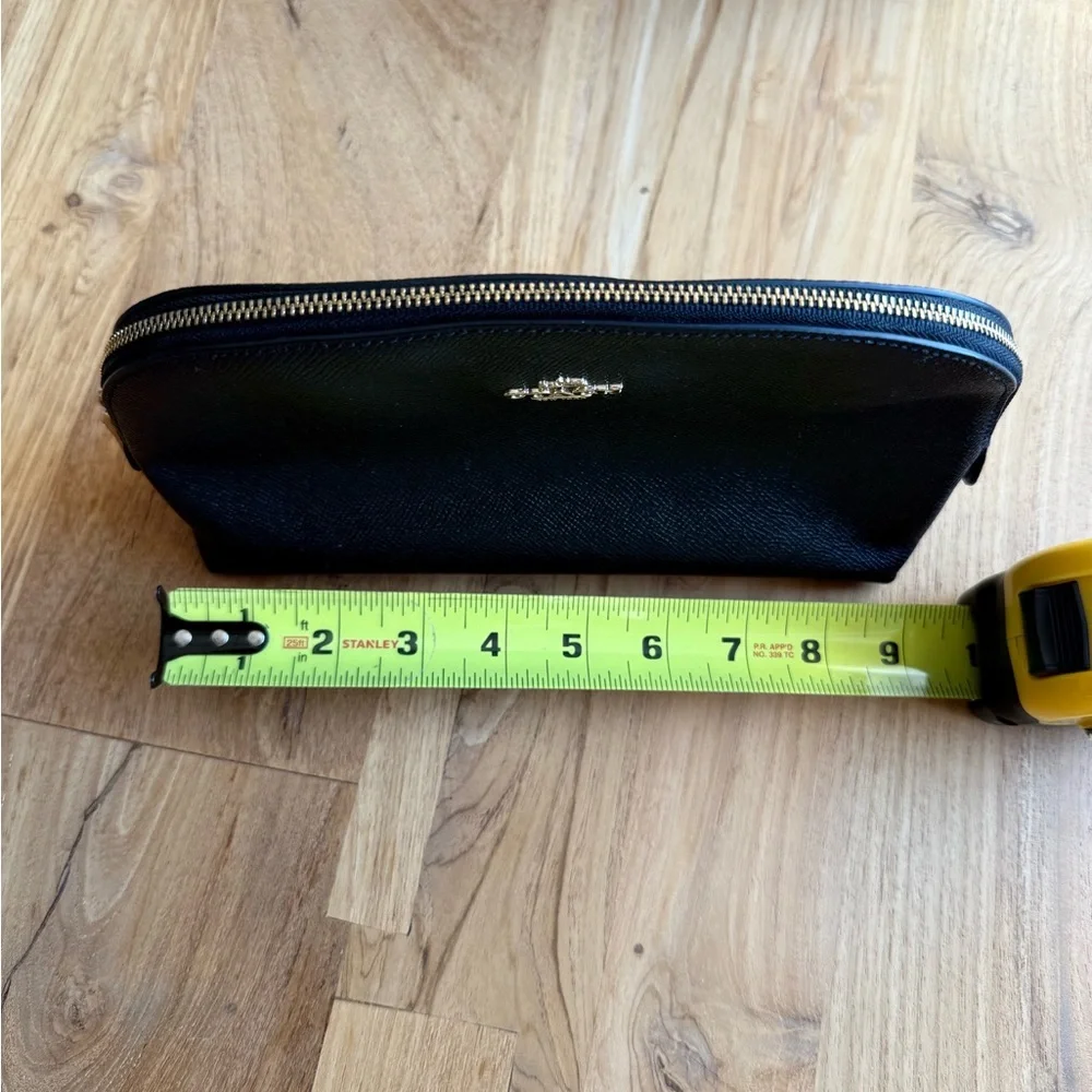 Coach Black Leather Cosmetic Bag - Picture 3 of 7
